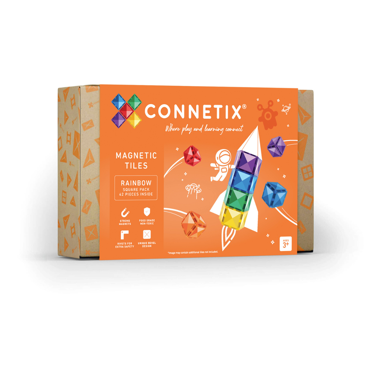 42 Rainbow Square Pack, Connetix